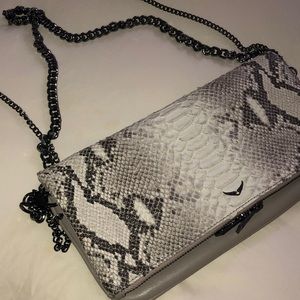 Zadie and Voltaire python clutch